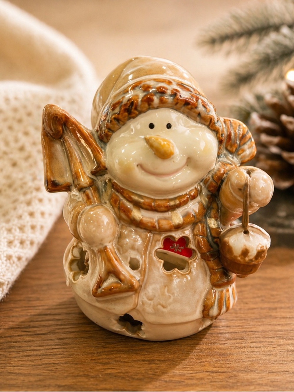 Christmas Snowman Votive‎ Candle Holder